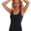 Scoop-neck cotton bodysuit by Tiara Galiano on wide straps, a straightforward everyday base under shirts.