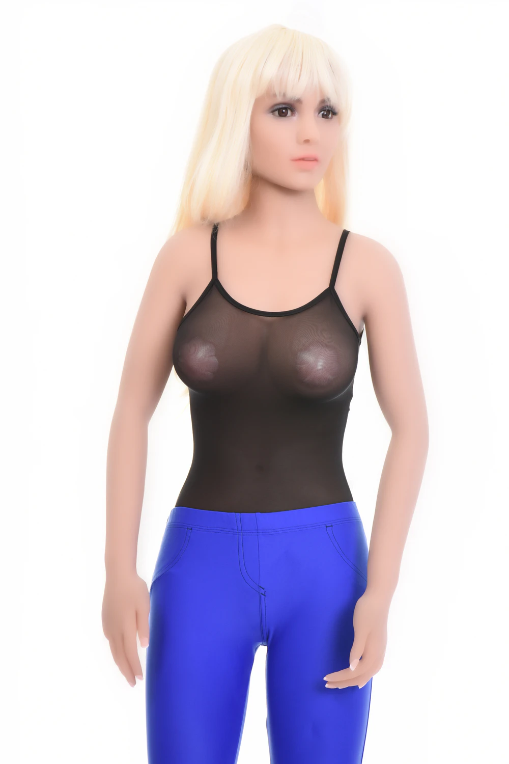 Scoop-neck mesh bodysuit by Tiara Galiano with slim straps and hook-and-eye fastening, easy to layer.