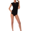 Sleeveless round-neck cotton bodysuit by Tiara Galiano, an everyday base under shirts and knitwear.