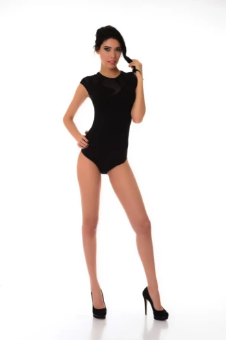 Sleeveless round-neck cotton bodysuit by Tiara Galiano, an everyday base under shirts and knitwear.