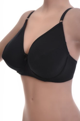 Soft cotton bra with unpadded cups that sit natural against the skin, a no-fuss breathable everyday choice.