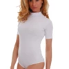Tiara Galiano cotton bodysuit with mock neck and bikini coverage, a neat smooth everyday base.