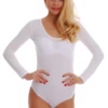 Tiara Galiano cotton shirt bodysuit with scoop neck and bikini coverage, a smooth everyday base.