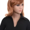 Tiara Galiano cotton shirt bodysuit with V-neck and long sleeves, polished for everyday wear.