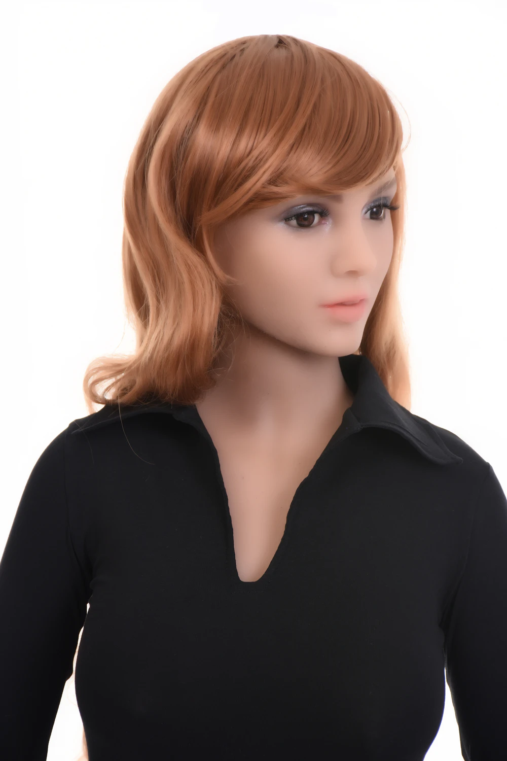 Tiara Galiano cotton shirt bodysuit with V-neck and long sleeves, polished for everyday wear.