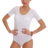 Tiara Galiano cotton T-shirt bodysuit with scoop neck and bikini coverage, a soft everyday base.