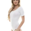Tiara Galiano cotton tee bodysuit with scoop neck and bikini coverage, a true everyday staple.