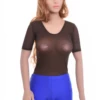 Tiara Galiano mesh bodysuit with short sleeves and brazilian cut, a versatile everyday base layer.