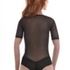 Tiara Galiano mesh bodysuit with scoop neck, short sleeves and brazilian back, a smooth daily base.