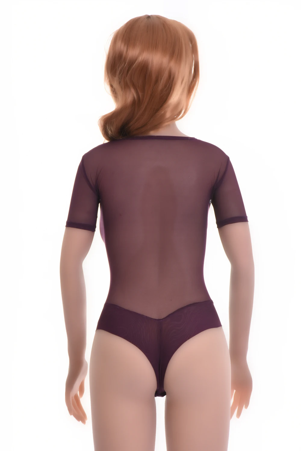 Tiara Galiano mesh bodysuit with scoop neck, short sleeves and brazilian back for everyday wear.