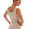 Women's sleeveless cotton tank bodysuit with scoop neck, wide straps and bikini cut, an everyday tank.