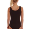 Women's sleeveless cotton tank bodysuit with scoop neck, wide straps and bikini cut, an everyday tank.