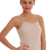 Soft breathable cotton scoop-neck camisole with delicate straps and stretch, a close everyday fit.