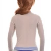Breathable mesh tee with a close slim cut, long sleeves and a soft scoop neckline for everyday wear.