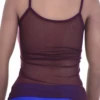 Breathable open-knit mesh camisole with a low scoop and thin straps, a slim airy layer that keeps its shape washing.