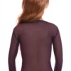 Breathable slim mesh tee with a low scoop and long sleeves, an airy ventilated everyday layer for cooler days.
