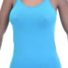Cotton camisole with thin straps and a low scoop, a fine soft everyday layer for warm-weather wear.