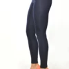 Navy blue women's cotton leggings, side view highlighting the soft stretchy everyday fabric and fit