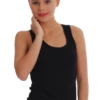 Cotton-blend scoop-neck tank, an everyday staple that layers under a cardigan or works on its own.