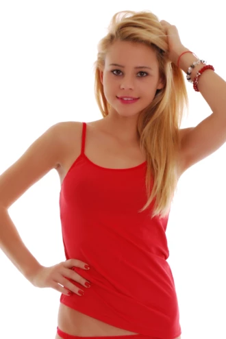 Delicate cotton scoop-neck camisole, a soft slim layer to wear under a knit or on its own in warm weather.