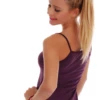 Delicate soft cotton scoop camisole with fine straps, a close slim everyday layer worn alone or under a knit.