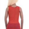 Women's mesh tank with wide straps and a scoop neckline, an airy open-knit slim layer for warm weather.