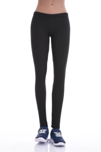 Anthracite microfiber leggings with a fine ribbed texture, full-length front view of the sleek fit