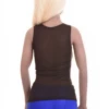 Open-knit mesh tank with a close slim cut and wide straps, a breathable warm-weather layer with a little stretch.