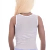 Breathable open-knit mesh tank with wide flat straps and stretch, light and airy for warm-weather wear.