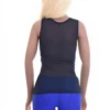 Slim mesh scoop-neck tank with wide straps and stretch, ventilated and light to layer over a bralette.