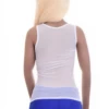 Slim open-knit mesh tank with a low scoop and wide straps, ventilated and light with an easy pull-on shape.