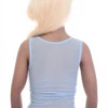 Slim open-knit mesh tank with a low scoop and stretch, ventilated and light with an easy pull-on shape.