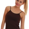 Soft breathable cotton-blend camisole with a low scoop and fine straps, comfortable as an everyday base layer.