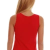 Soft breathable cotton tank with a low scoop and wide flat straps, comfortable on its own or under a shirt.