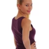 Soft cotton-blend scoop tank with wide flat straps, a slim close fit that keeps its shape through repeated washing.