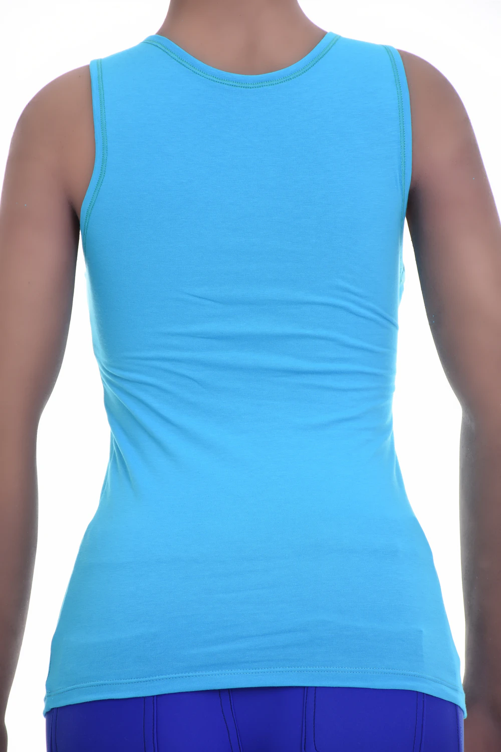 Soft cotton-blend tank with wide flat straps and a low scoop, a reliable staple that keeps its shape washing.
