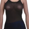 Textured mesh scoop-neck camisole, an airy layer to wear over a bralette or on its own in warm weather.