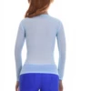 Textured open-knit mesh tee with a low scoop and long sleeves, an easy ventilated layer over a camisole.