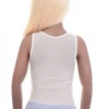 Textured open-knit mesh tank with a close slim fit and wide straps, light and breathable through repeated washing.