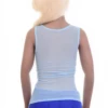 Textured open-knit mesh tank with a scoop neck and wide straps, light and breathable through repeated washing.