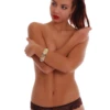 All-lace Brazilian panties from Tiara Galiano, light and textured with a decorative scalloped trim.