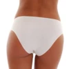 Breathable cotton bikini briefs from Tiara Galiano with lace side panels and a high leg.