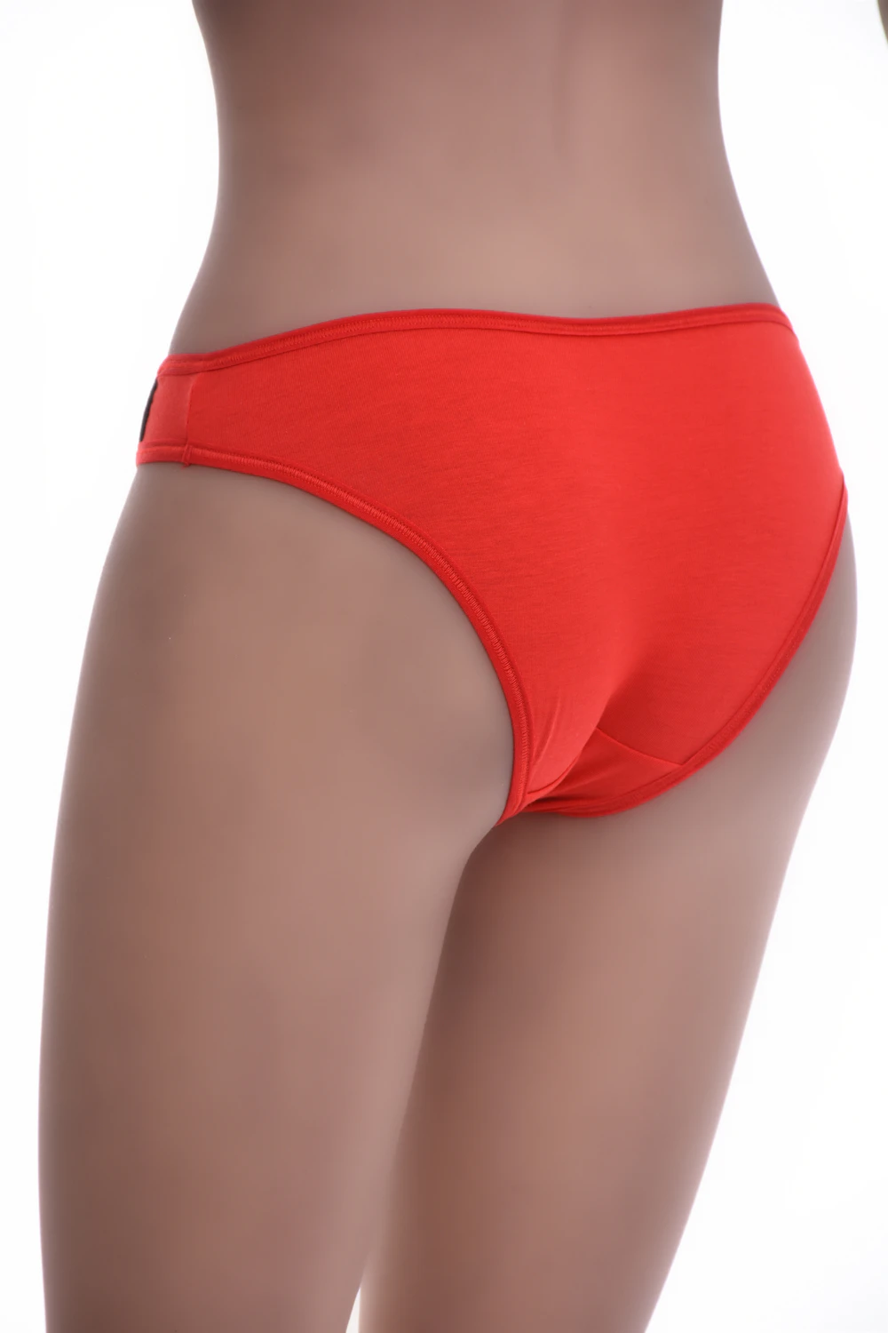 Breathable cotton-blend bikini briefs with a high leg line and a comfortable low rise.