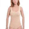 Breathable cotton bodysuit with hook-and-eye closure and brazilian back, soft against the skin all day.