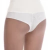 Breathable cotton Brazilian briefs with a raised waist and sheer mesh back, an easy daily pair with shape.