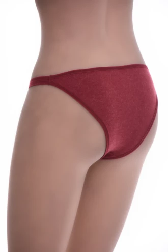 Breathable fine-knit wool bikini briefs with a high leg, a warmer everyday pair for cool weather.