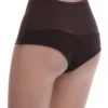 Breathable high-rise cotton Brazilian briefs with a sheer mesh back, an easy daily pair with a bit of shape.