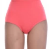 Breathable high-waisted cotton briefs with a smooth tucked-in line and full back coverage.