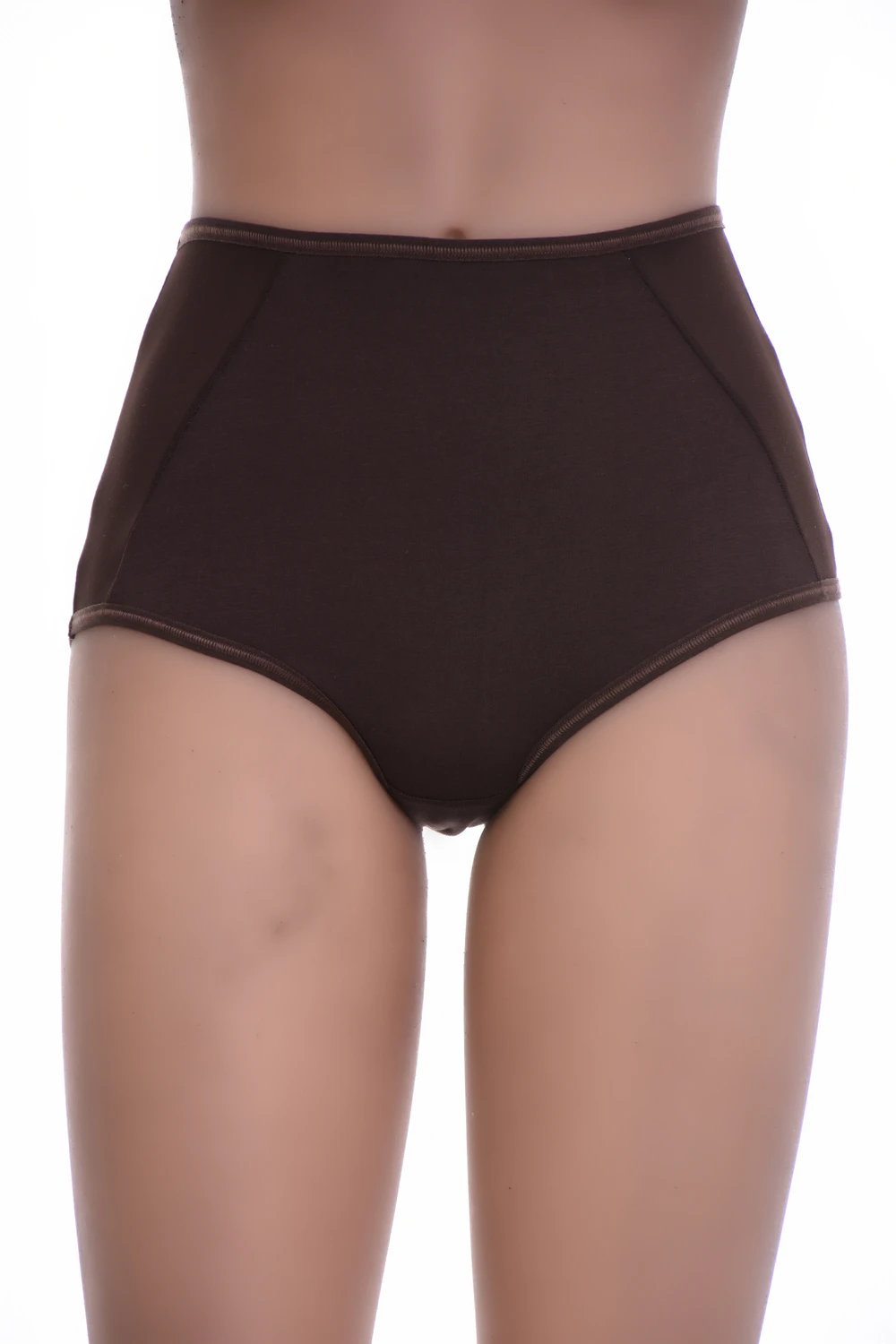 Breathable high-waisted cotton briefs cut high at the waist with full back coverage and a wide band.