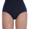 Breathable high-waisted cotton briefs that hold over the stomach and hip without pinching.
